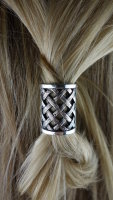 XL Stainless Steel Viking Knot Hair And Beard Bead Silver-Colored