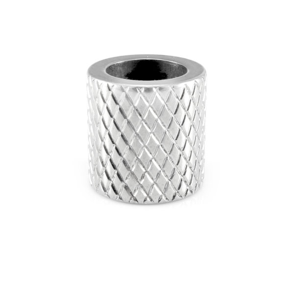 stainless steel beard pearl silver 6 mm inner diameter
