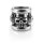 Stainless steel beard pearl skull 9 mm inner diameter