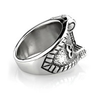 Stainless Steel Viking Ring Thors Hammer with Triquetra