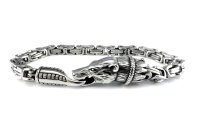 Solid stainless steel viking bracelet Fenris Wolf - 23 cm
