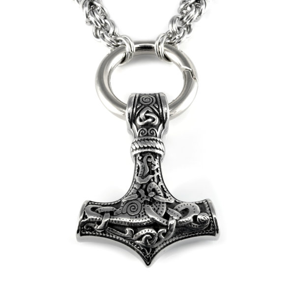 Solid stainless steel necklace Thors Hammer