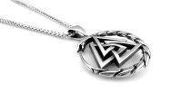 Solid stainless steel necklace Nidh&ouml;ggr with valknut