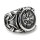 Edelstahl Wikinger Ring mit Vegvisir und keltischen Knoten