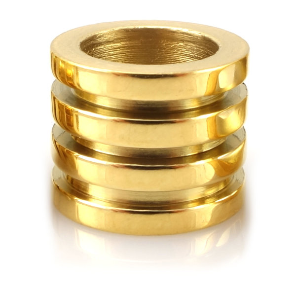Stainless steel beard pearl gold 8 mm inner diameter