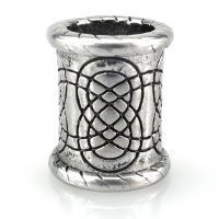 Stainless steel beard pearl Celtic knots silver 6 mm inner diameter