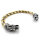 Stainless Steel Viking Bangle Fenris Wolf 2 - Silver &amp; Gold colored