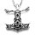 Stainless Steel Necklace Thors Hammer with Moose &amp; Triquetra