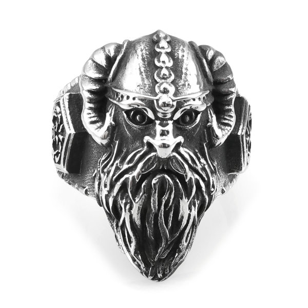 Massiver Edelstahl Thors Hammer • Siegel Ring Biker Viking Odin Runen Wikinger