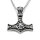 Edelstahl Halskette Thors Hammer mit keltischen Knoten II