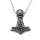 Stainless steel necklace Thors Hammer with Odin &amp; Triquetra