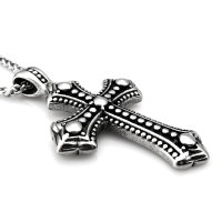 Edelstahl Halskette Kreuz