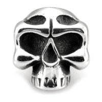Stainless steel beard pearl skull - 6 mm inner diameter