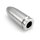 Solid titanium beard pearl &quot;Bullet&quot; silver - 6 mm inner diameter